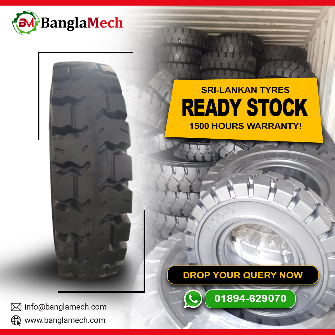 Sri Lankan Solid Tyres 1500 Hours Warranty Ready Stock